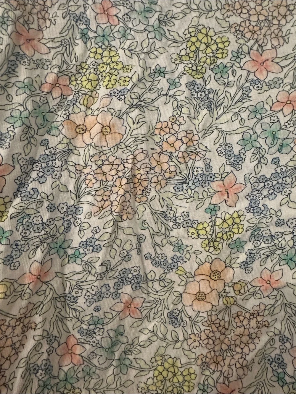 GAP Girls Heather Gray Top with Pastel Floral Skirt
